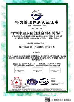 ISO14001-2015环境管理体系认证证书